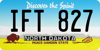 ND license plate IFT827