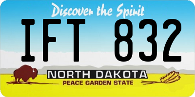 ND license plate IFT832