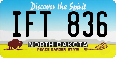 ND license plate IFT836