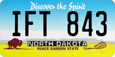ND license plate IFT843