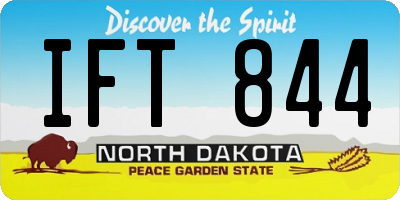 ND license plate IFT844