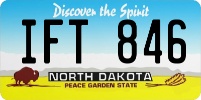 ND license plate IFT846