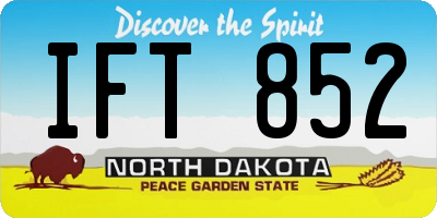 ND license plate IFT852