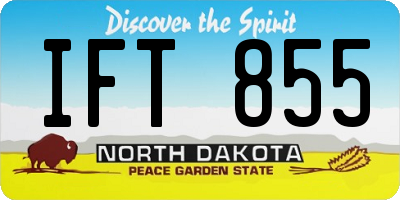 ND license plate IFT855