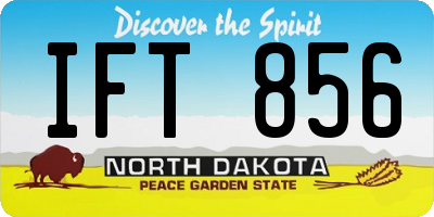 ND license plate IFT856