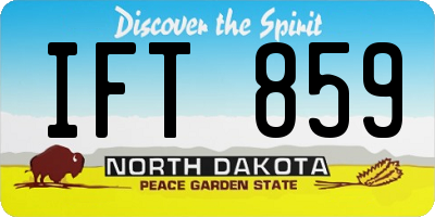 ND license plate IFT859