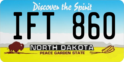 ND license plate IFT860