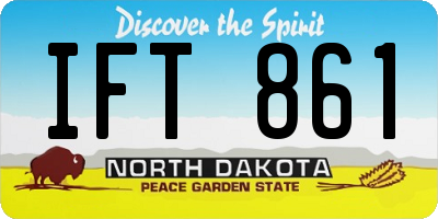 ND license plate IFT861