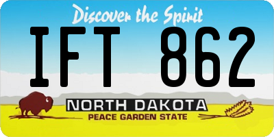 ND license plate IFT862