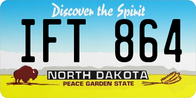 ND license plate IFT864