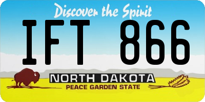 ND license plate IFT866