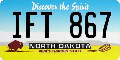 ND license plate IFT867
