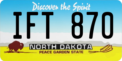 ND license plate IFT870