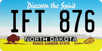 ND license plate IFT876