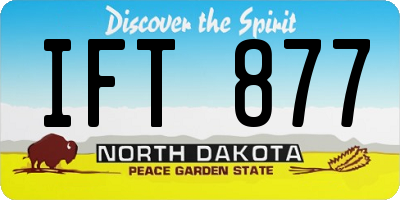 ND license plate IFT877