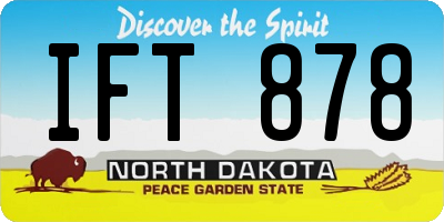 ND license plate IFT878
