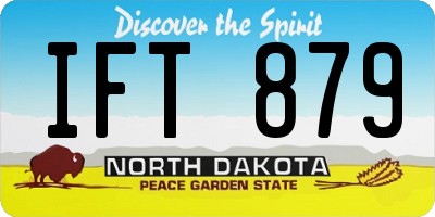 ND license plate IFT879