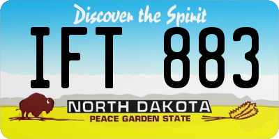 ND license plate IFT883