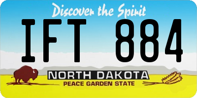 ND license plate IFT884