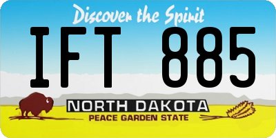 ND license plate IFT885