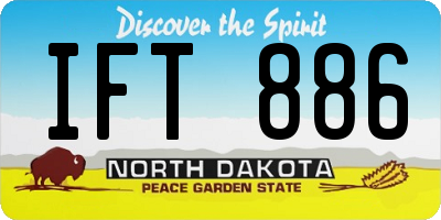 ND license plate IFT886
