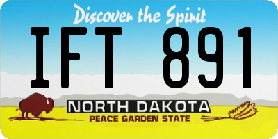 ND license plate IFT891