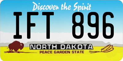 ND license plate IFT896