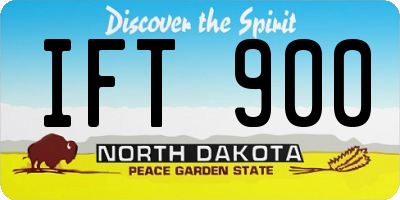 ND license plate IFT900