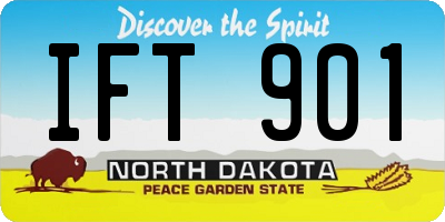 ND license plate IFT901