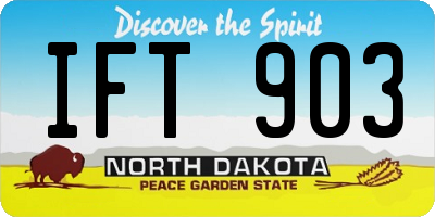 ND license plate IFT903