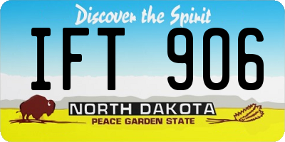 ND license plate IFT906