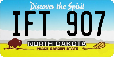 ND license plate IFT907