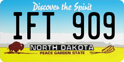ND license plate IFT909