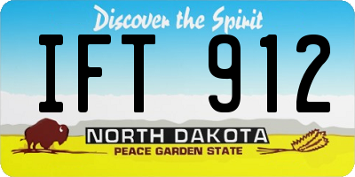 ND license plate IFT912
