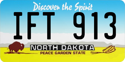 ND license plate IFT913