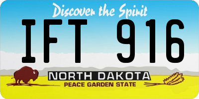 ND license plate IFT916