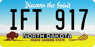ND license plate IFT917
