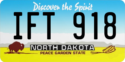 ND license plate IFT918