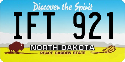ND license plate IFT921
