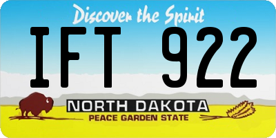 ND license plate IFT922