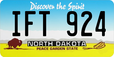 ND license plate IFT924