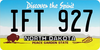 ND license plate IFT927
