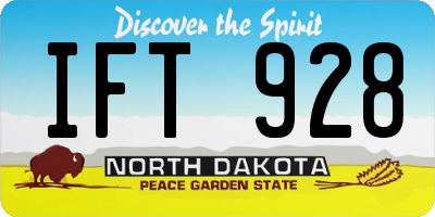 ND license plate IFT928