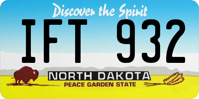 ND license plate IFT932