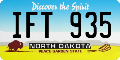ND license plate IFT935