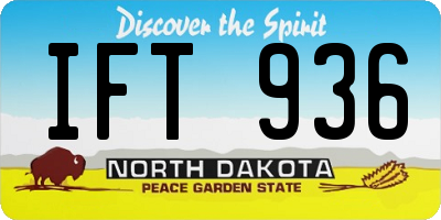 ND license plate IFT936