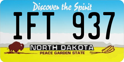 ND license plate IFT937