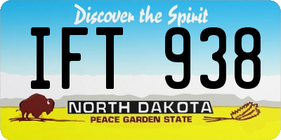 ND license plate IFT938