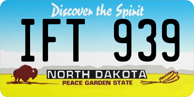 ND license plate IFT939