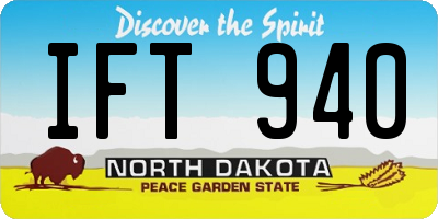ND license plate IFT940